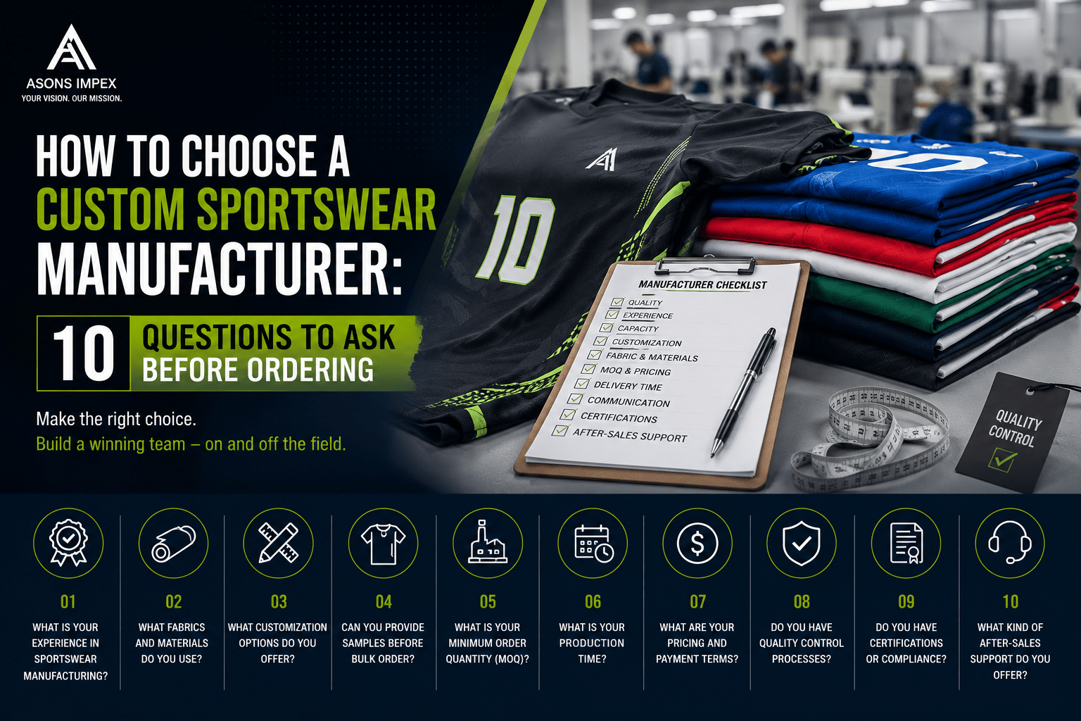 How to Choose a Custom Sportswear Manufacturer