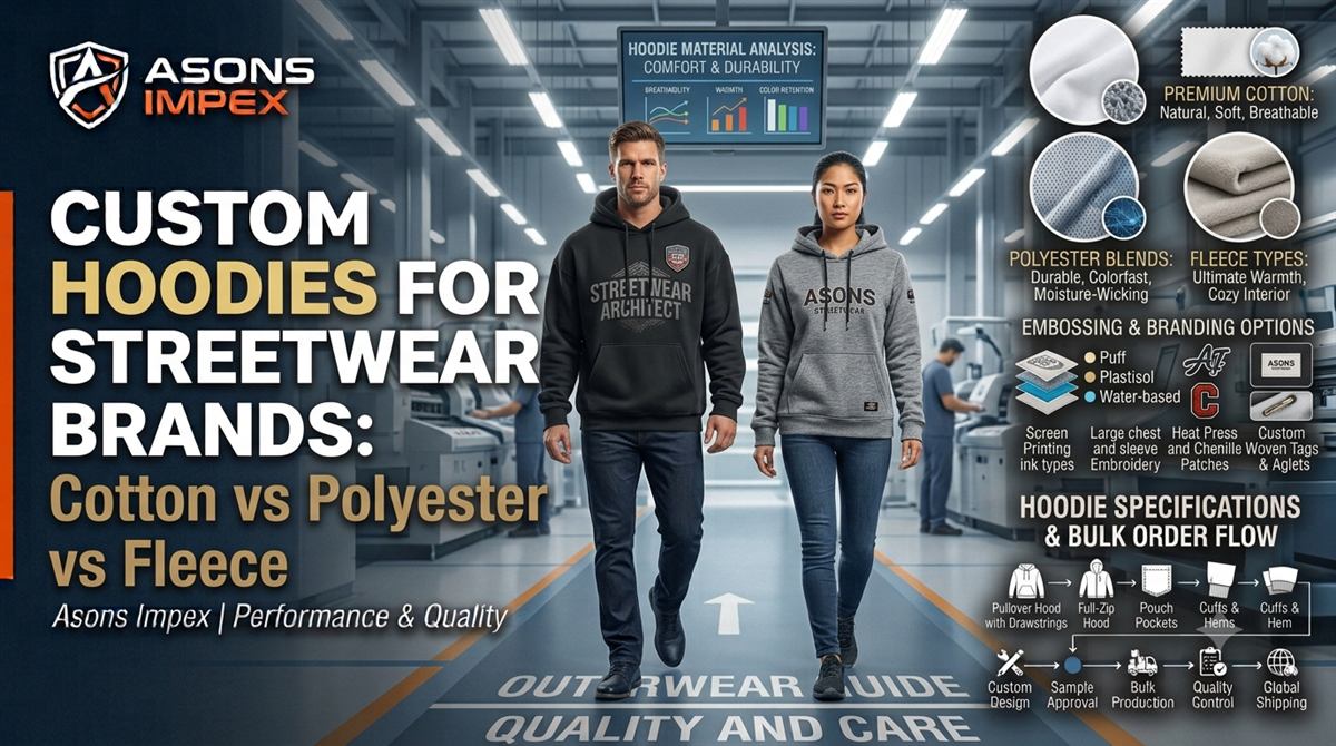 Custom hoodie manufacturing guide for streetwear brands by Asons Impex