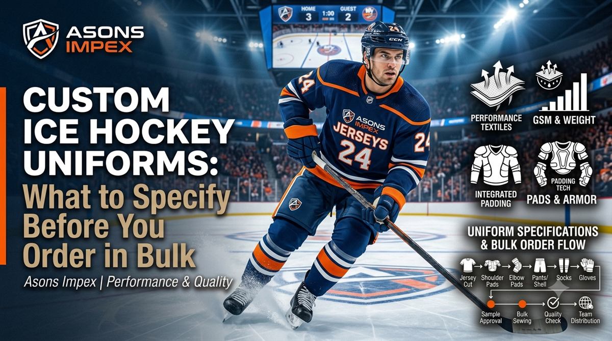 Custom ice hockey uniform manufacturing guide by Asons Impex