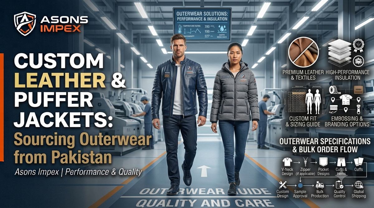 Custom leather and puffer jacket manufacturing guide by Asons Impex