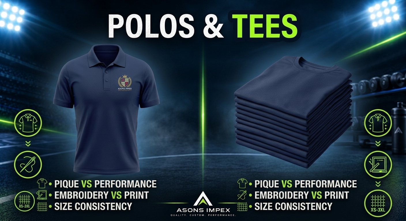 Custom polo shirts and t-shirts manufacturer guide for corporate and team orders