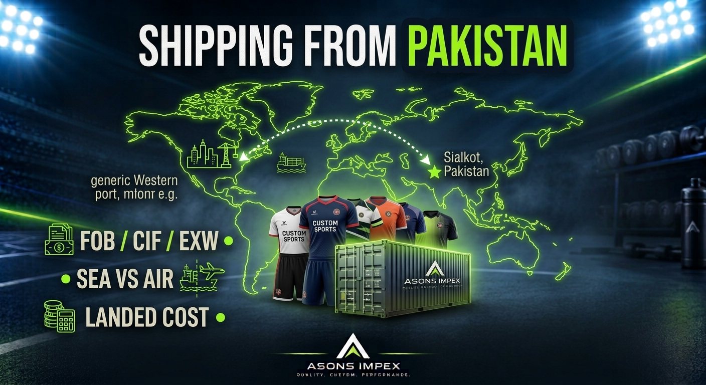 Shipping custom apparel from Pakistan covering incoterms and import basics