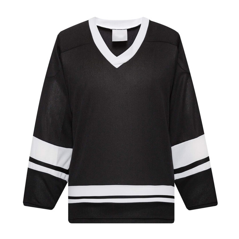 Custom Ice Hockey Uniforms - Design 06 — Black and White Blank Template Jersey | Premium Team Jerseys & Kits by Asons Impex